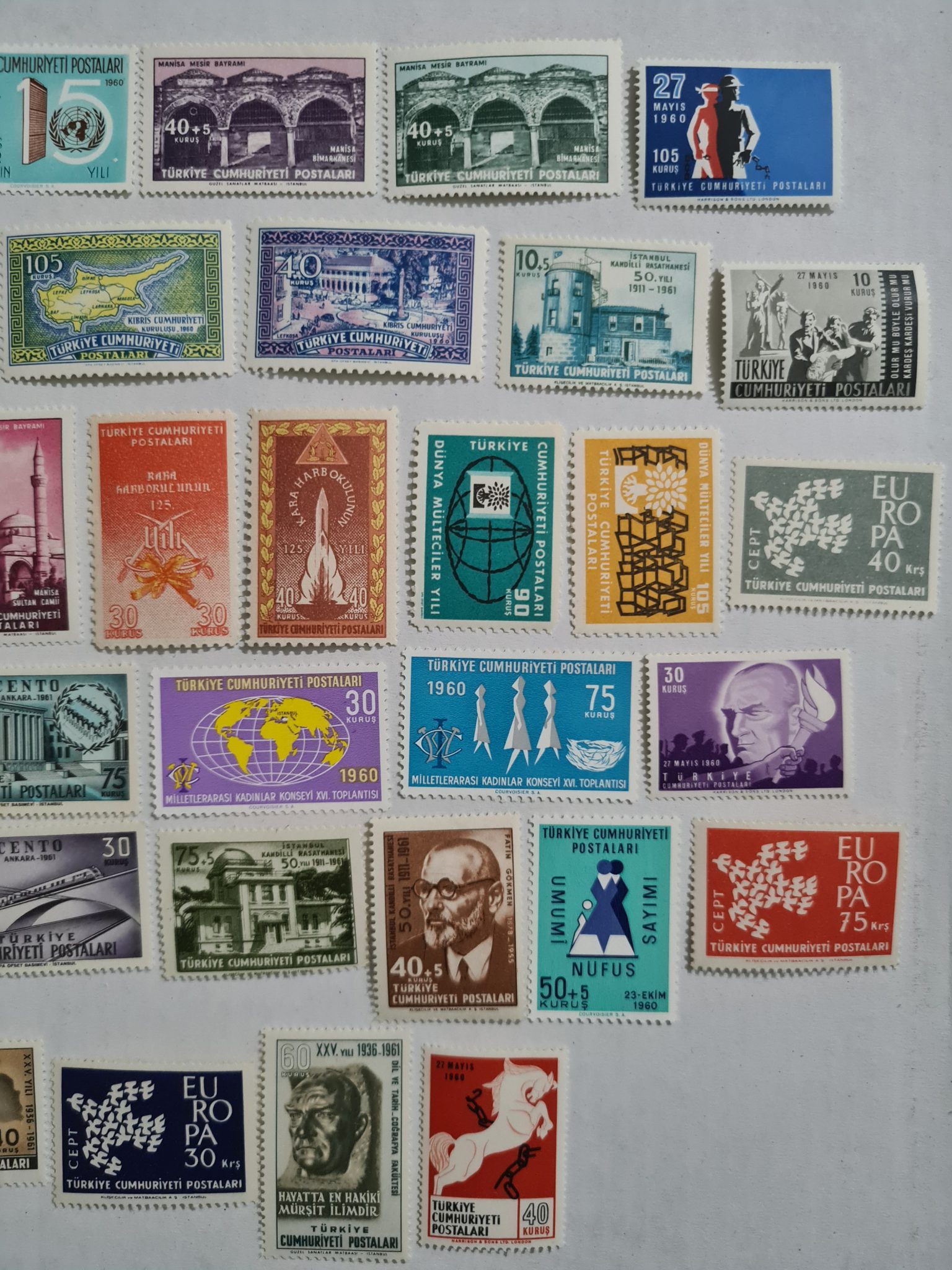 1960-yılı-cumhuriyet-pulları-tam-seri-4