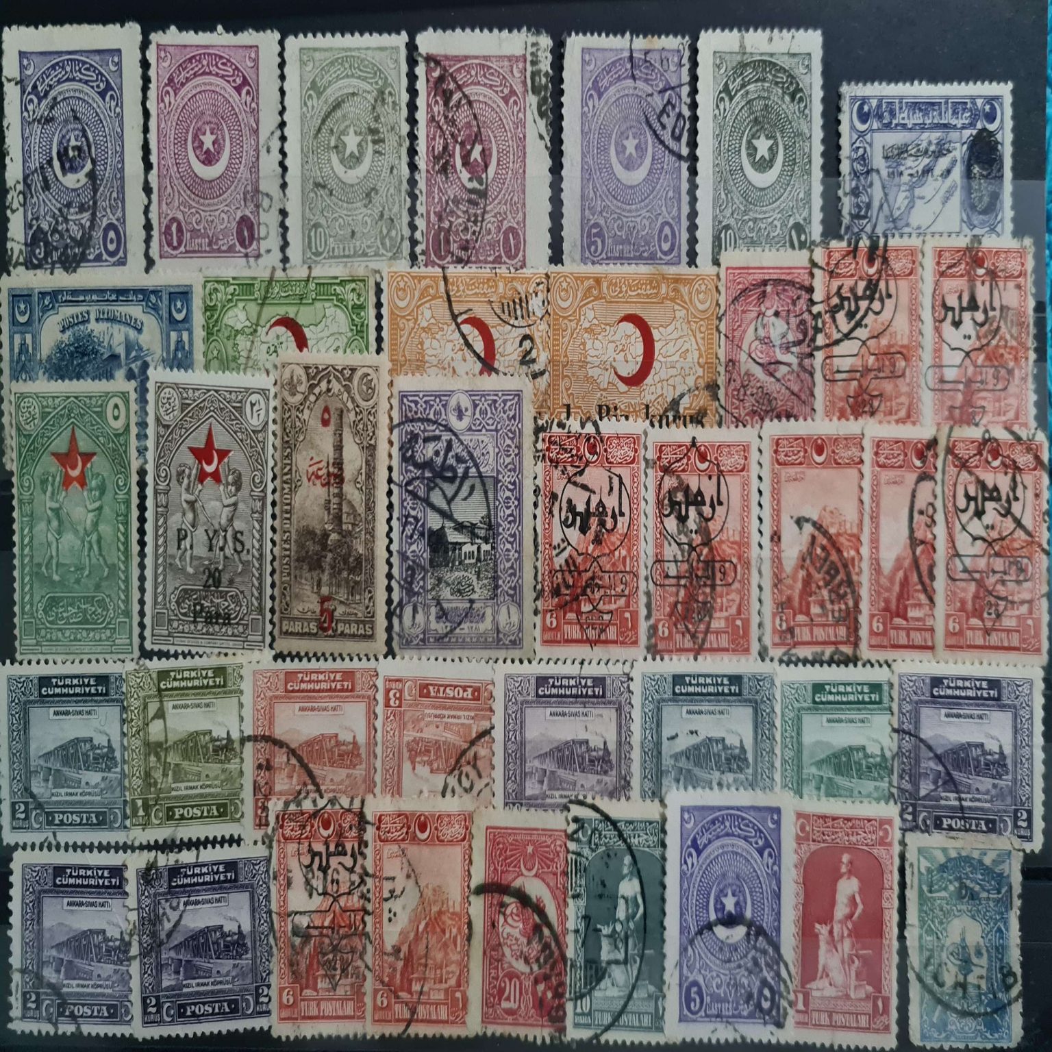 40-adet-osmanlı-cumhuriyet-pul-lotu