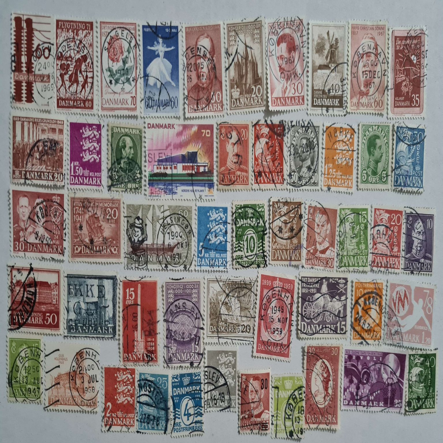 50-adet-danimarka-pul-koleksiyonu-1