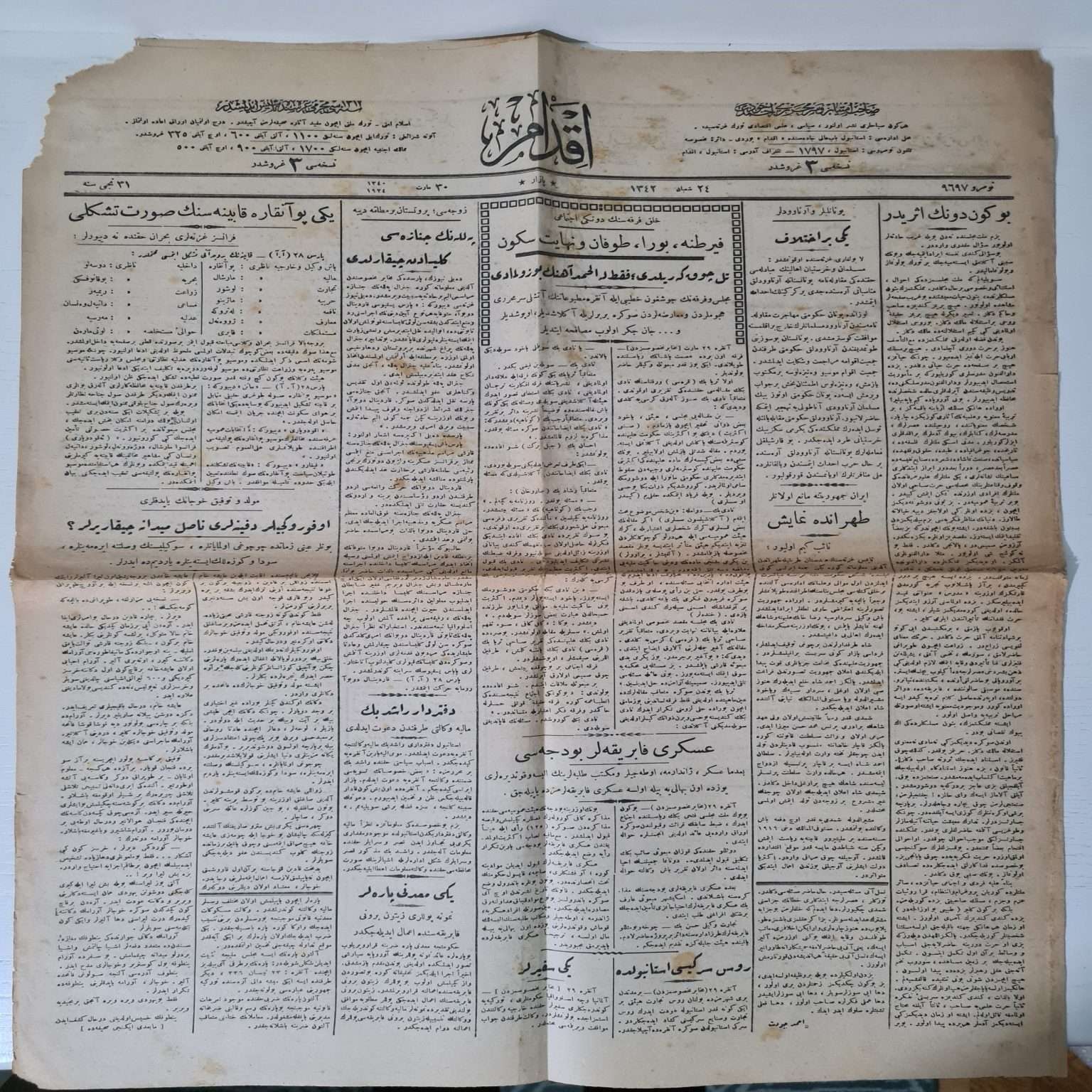 osmanlıca-ikdam-gazetesi-1
