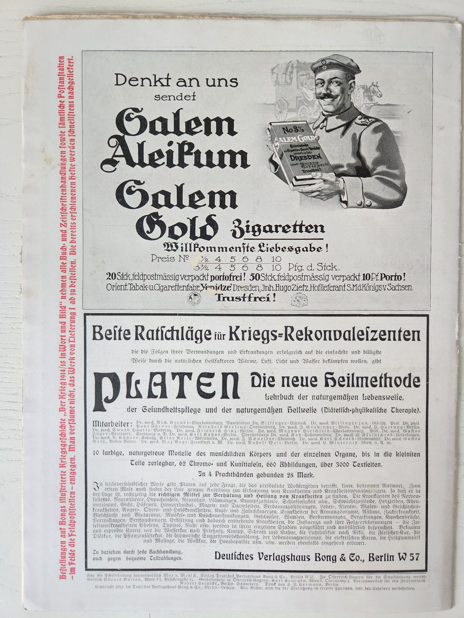 Der Krieg 1914 Tarihli Resimli Dünya Savaşı Tarihi Dergisi - Görsel 5