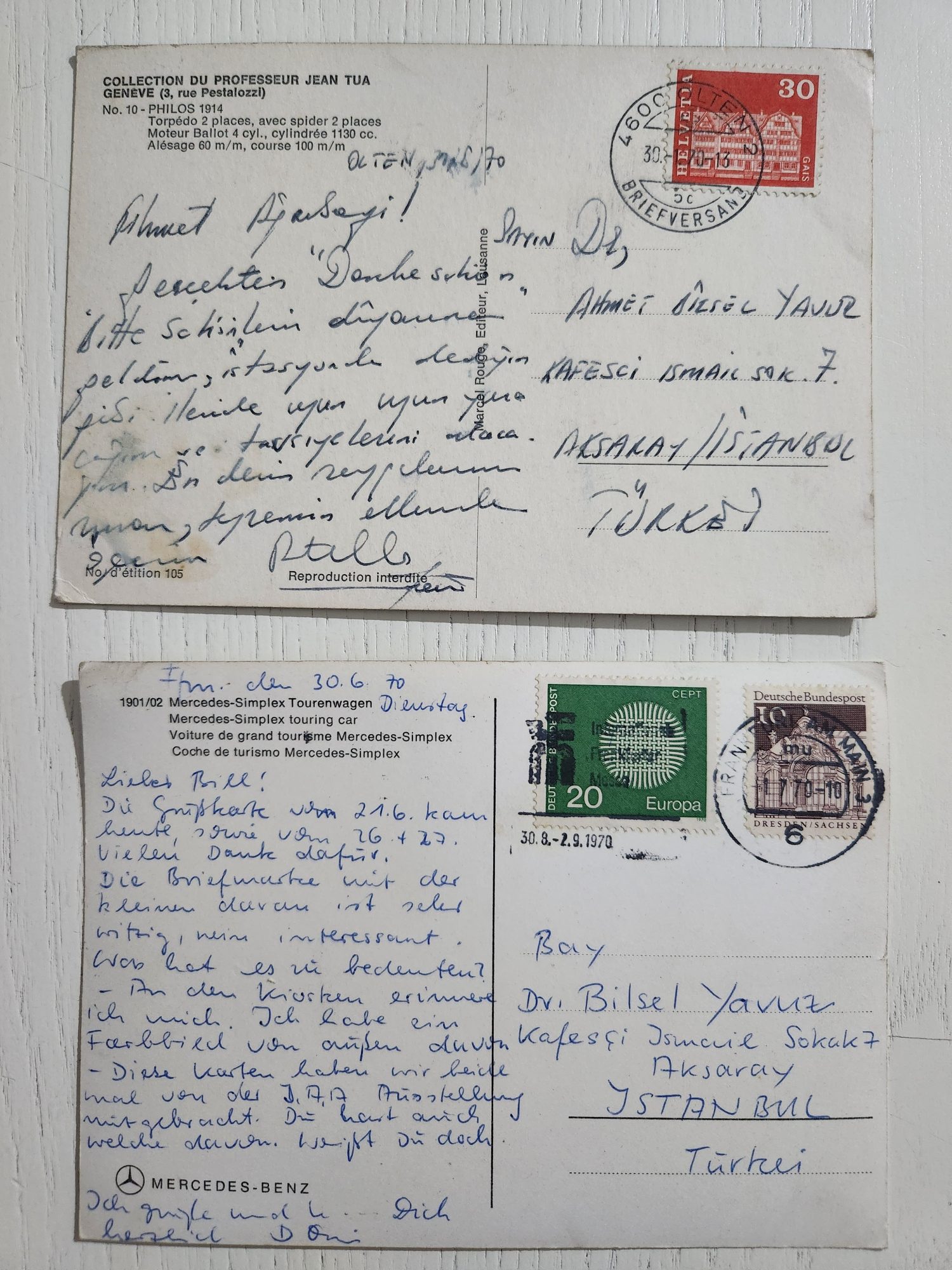 1920lere Ait Klasik Otomobil Kartpostal - Görsel 2