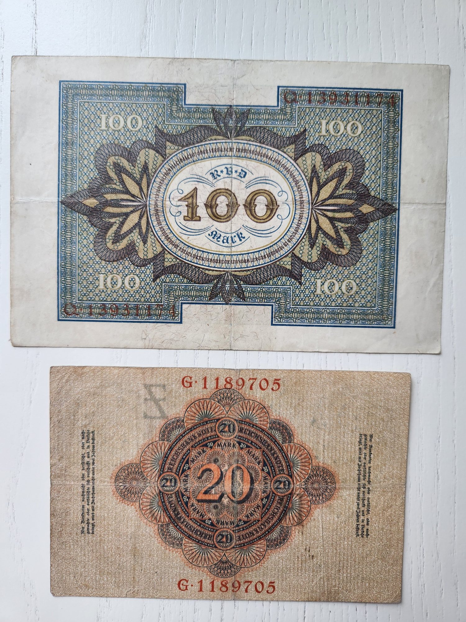 Alman Eski Dönem Mark Seti 1910 ve 1920 tarihli - Görsel 2