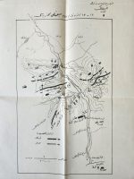 Osmanlıca Askeri Harekat Harita. Osmanlı son dönemlerine ait 57x37 cm boyutlarında kroki harita - Görsel 2