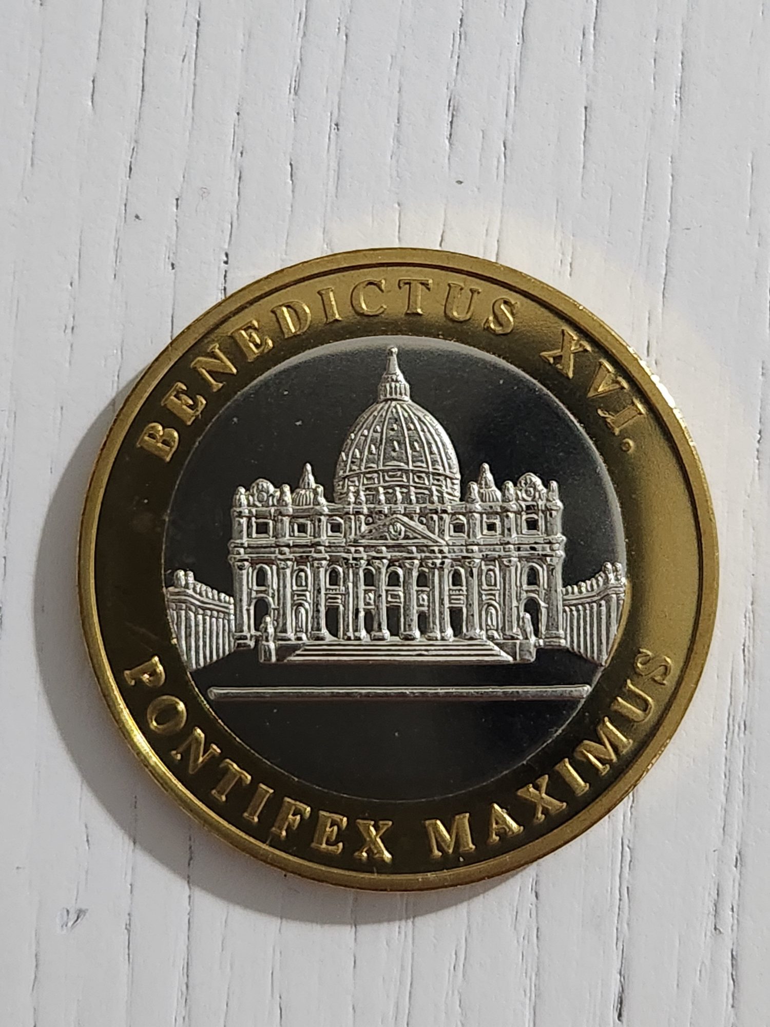 4cm Çap Nadir Papa Hristiyan Madalya - Görsel 3