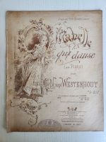 Büyük Boy Osmanlı Dönem Piyano Müzik Notası Constantinople Osmanlı mühürlü
