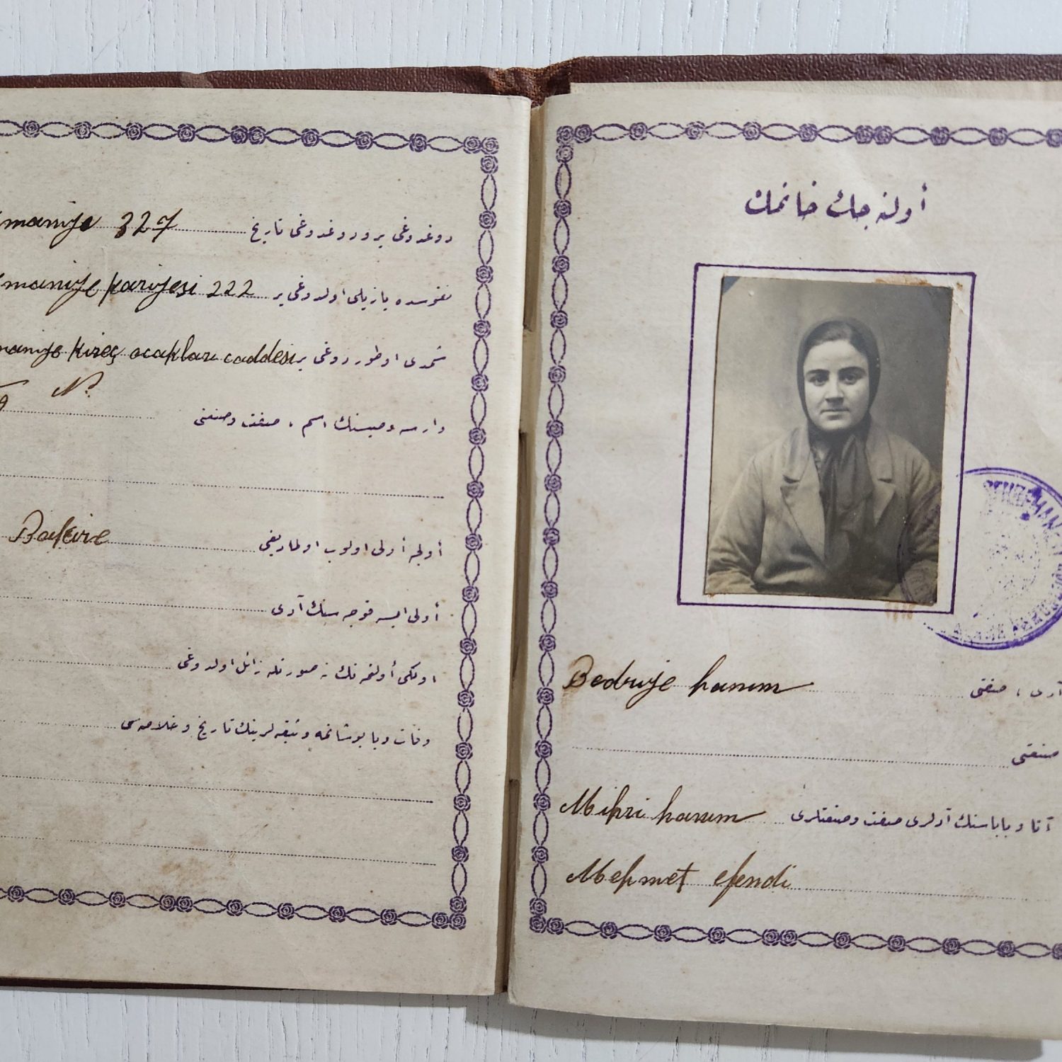 Osmanlıca 1930 Tarihli Evlenme Cüzdanı