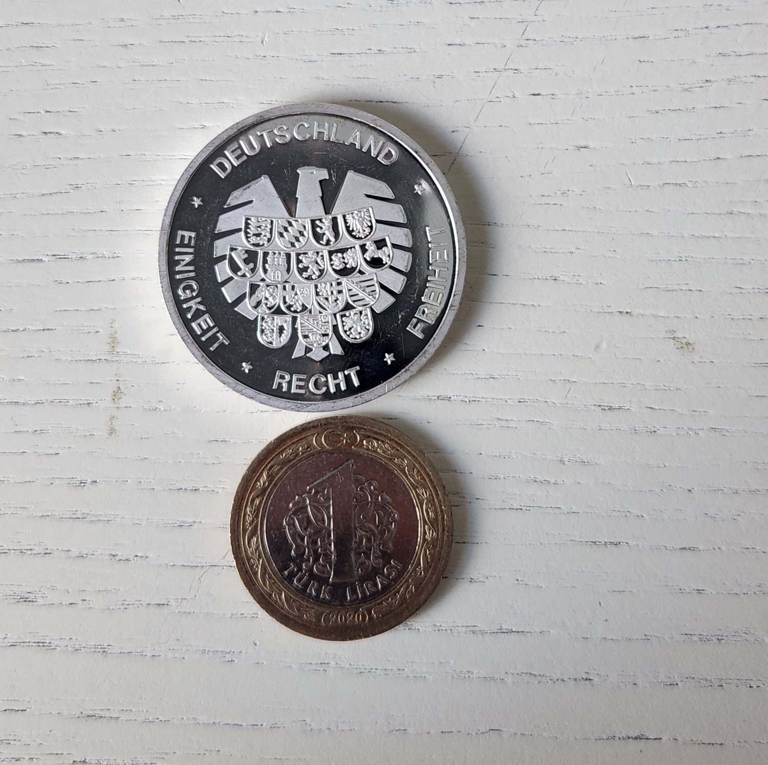 Alman Nadir Hatıra Madalyon 3.5 cm Çap Gümüş - Görsel 2