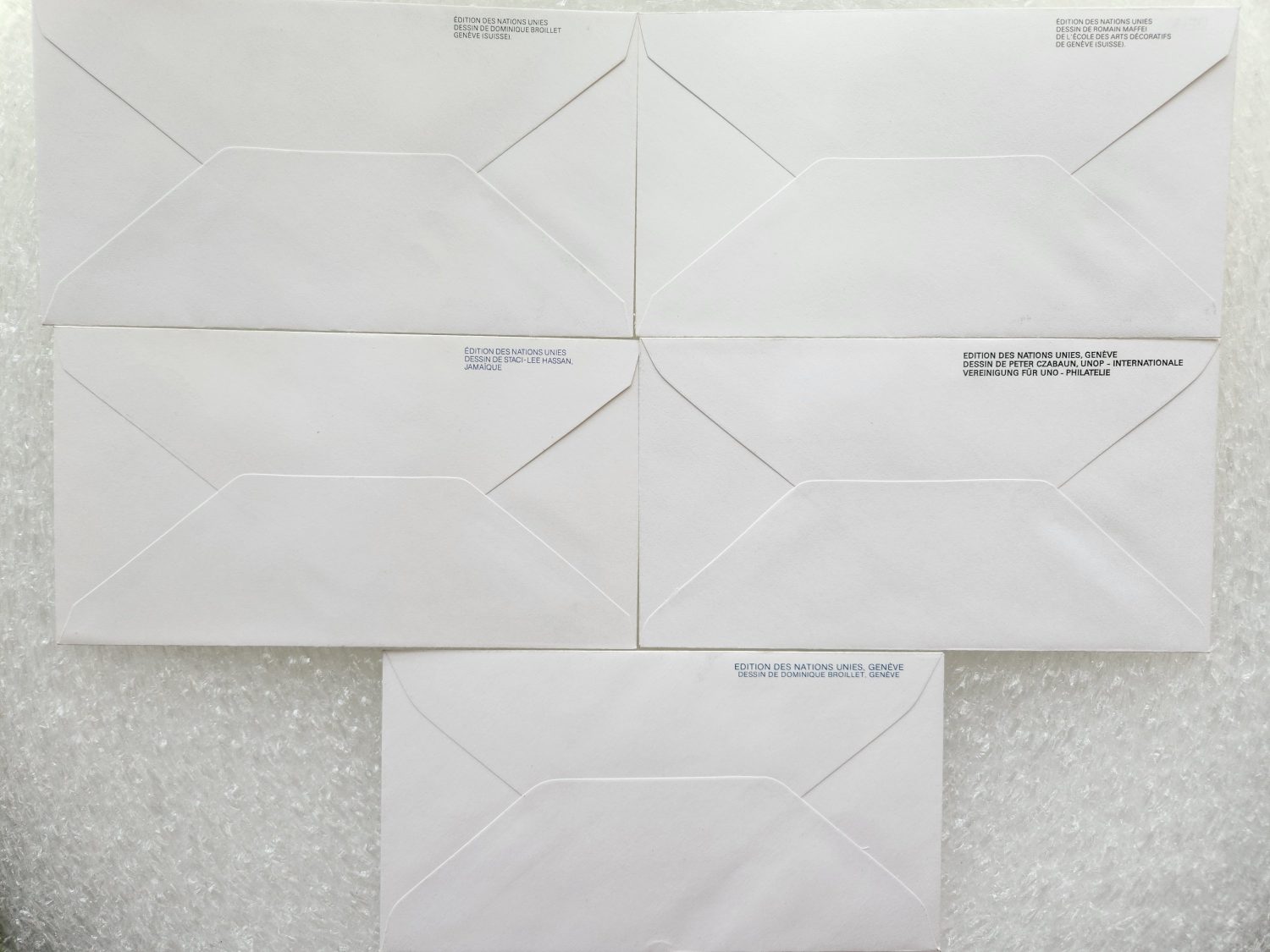 5 Adet Zarf Pullu Birleşmiş Milletler FDC - Görsel 4