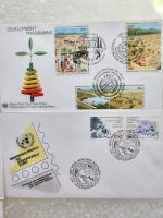 5 Adet Zarf Pullu Birleşmiş Milletler FDC - Görsel 3