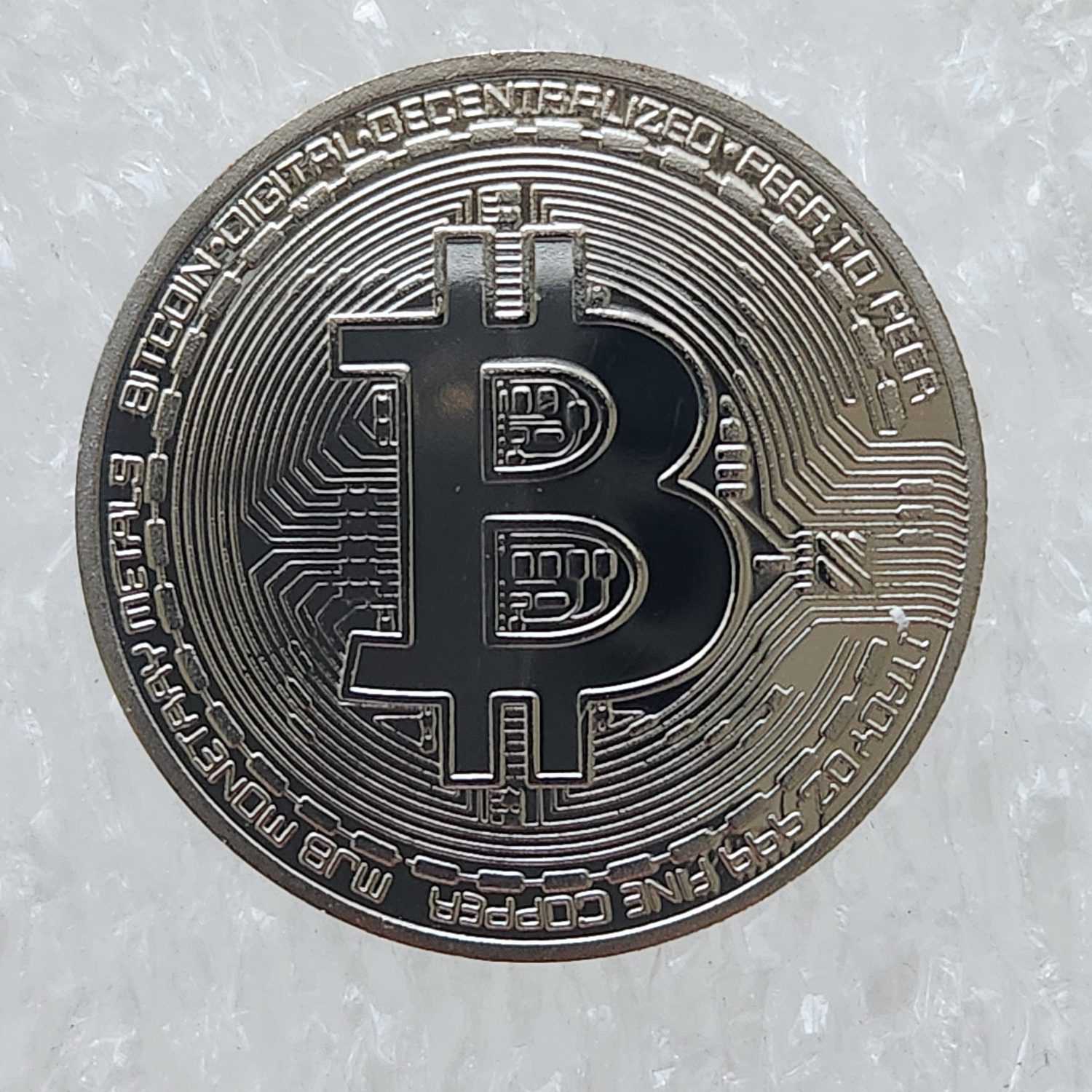 4cm Gümüş Renk Bitcoin Madalya Hatıra