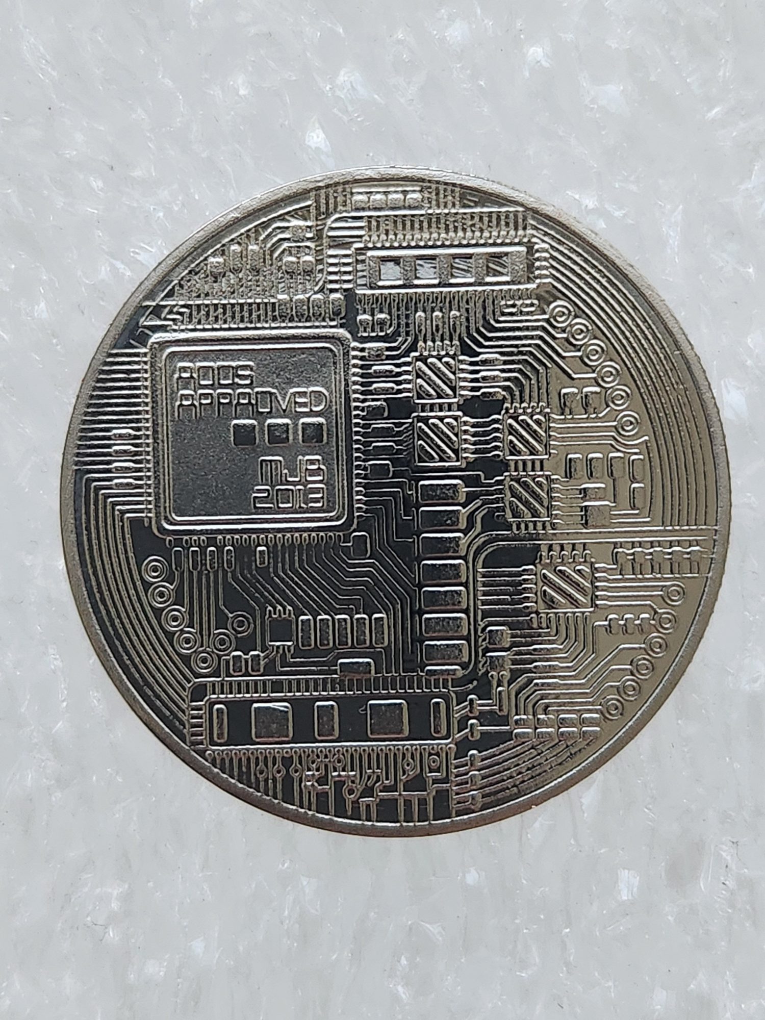4cm Gümüş Renk Bitcoin Madalya Hatıra - Görsel 3