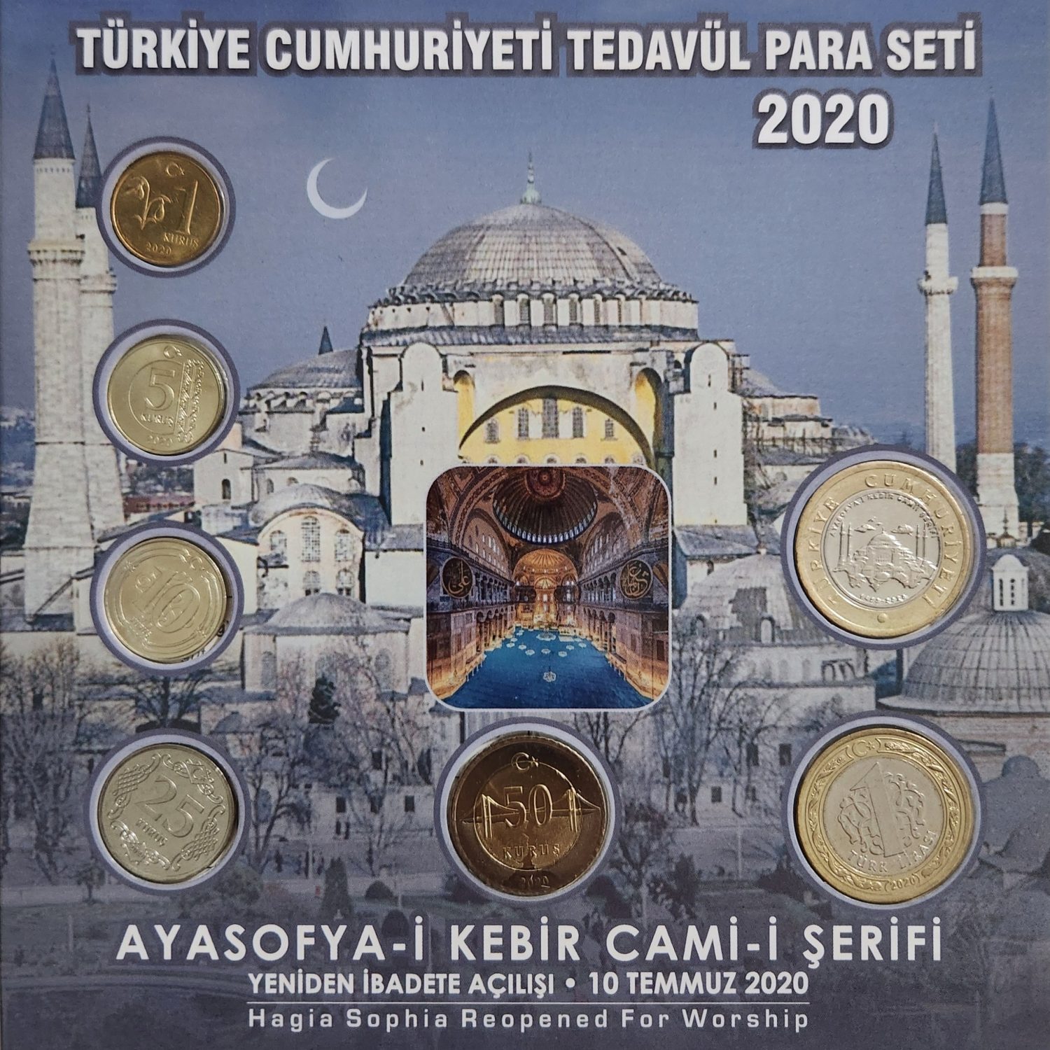2020 Ayasofya Camii Özel Kitinde Para Seti