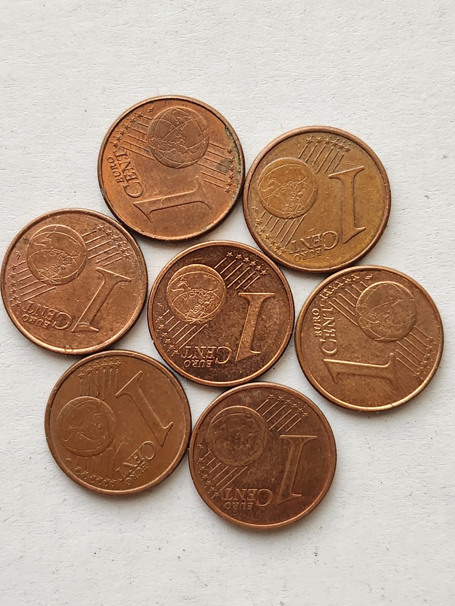 7 Adet Farklı Tarihler Eurocent Nadir - Görsel 2