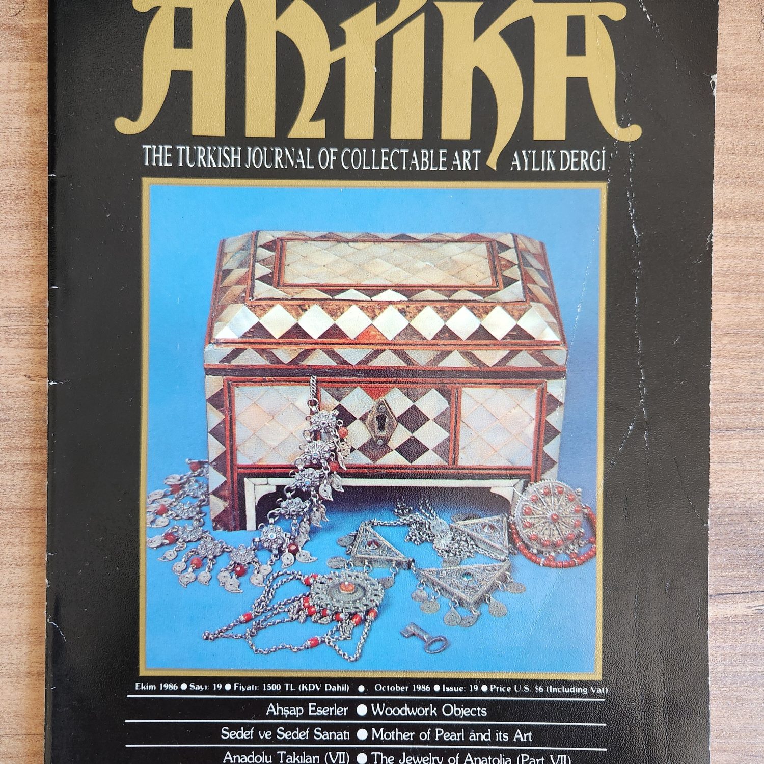 1986 Antika Dergisi 64 Sayfa Nadir