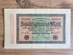 1923 Tarihli Alman 20bin Mark