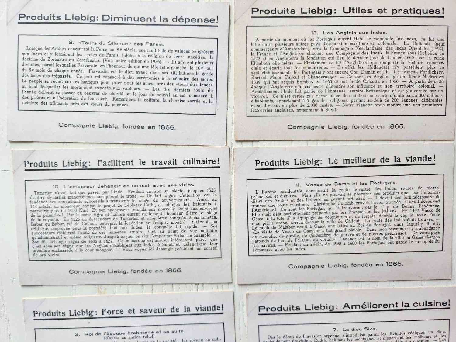 7x11 Boyutunda 6 Adet Nadir Hindistan Liebig Kartları - Görsel 2