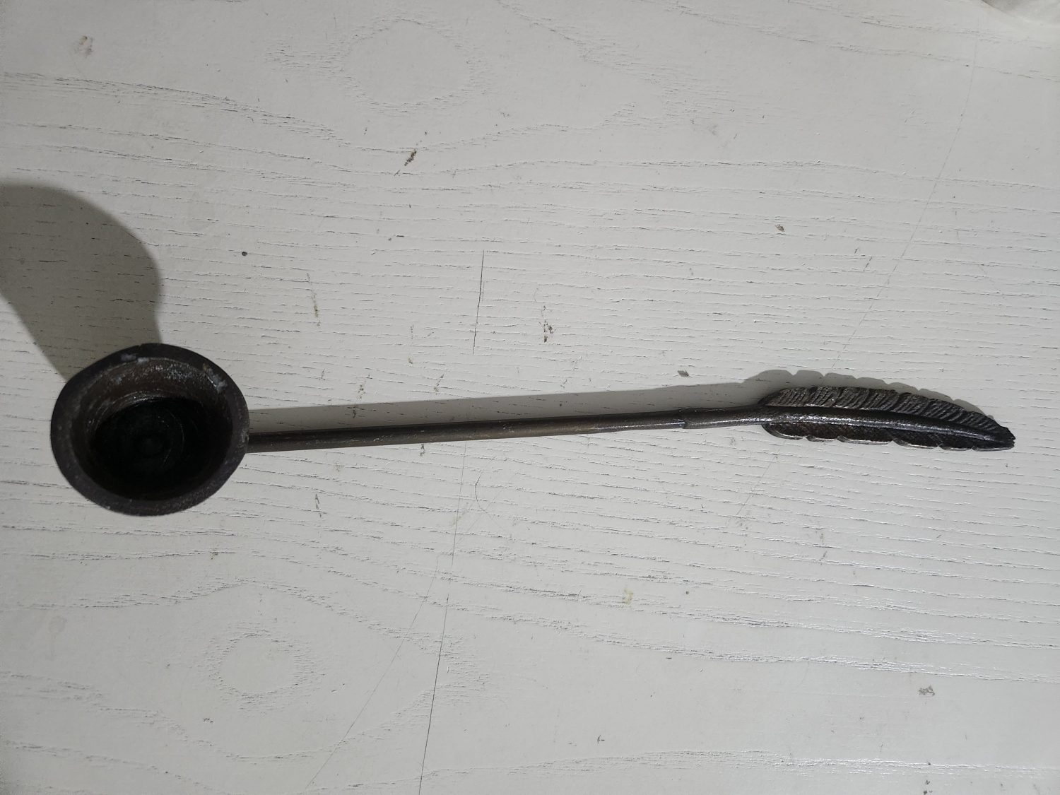 30cm Pirinç Mum Söndürücü Kuş Tüyü Formunda - Görsel 4