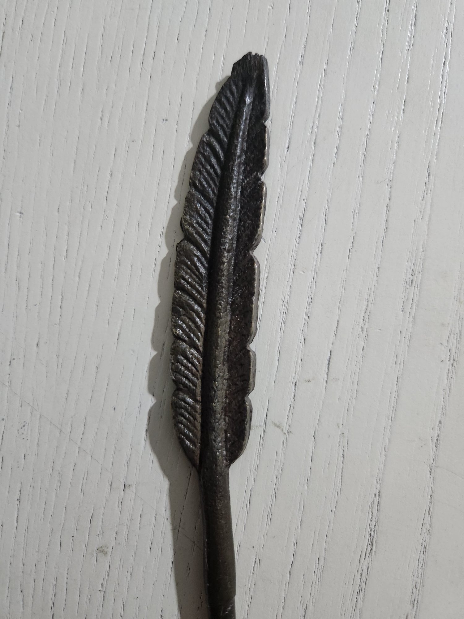30cm Pirinç Mum Söndürücü Kuş Tüyü Formunda - Görsel 6