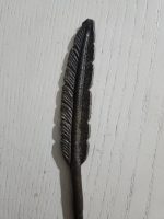 30cm Pirinç Mum Söndürücü Kuş Tüyü Formunda - Görsel 6