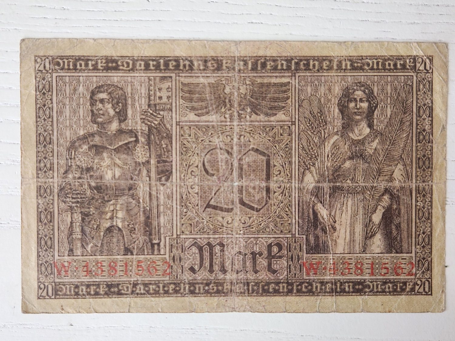 1918 Tarihli Alman 20 Mark Orijinal - Görsel 2