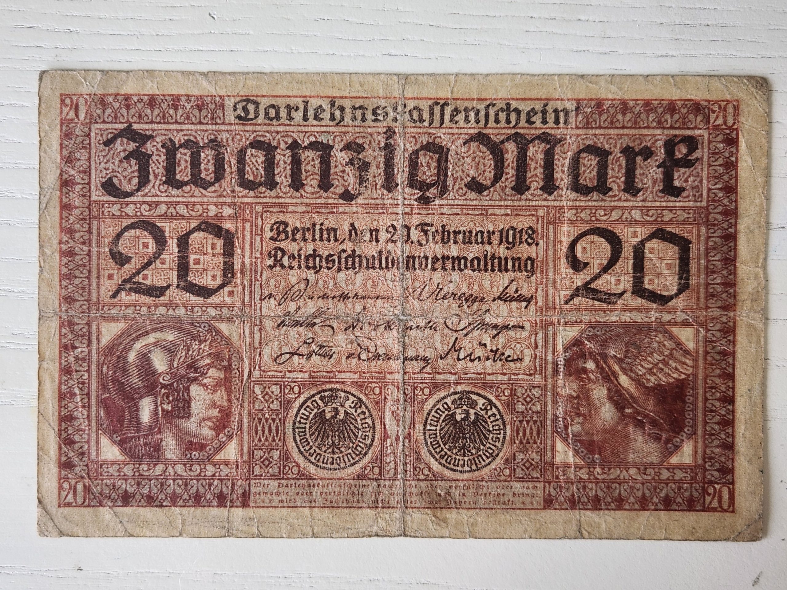 1000031718-scaled.jpg 1918 Tarihli Alman 20 Mark Orijinal - Görsel 1
