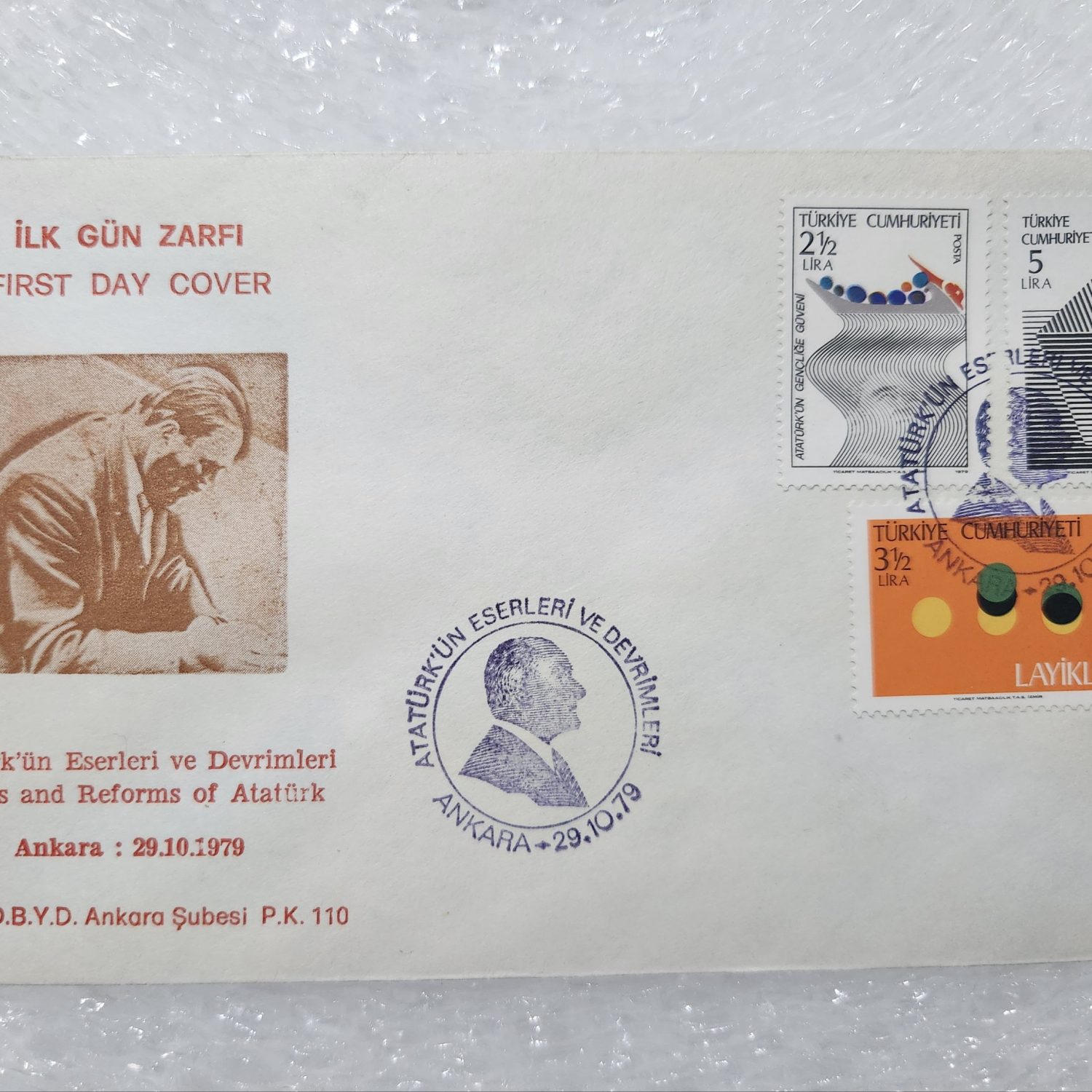 1979 Atatürk Devrimleri Zarf FDC ilk Gün Zarfı