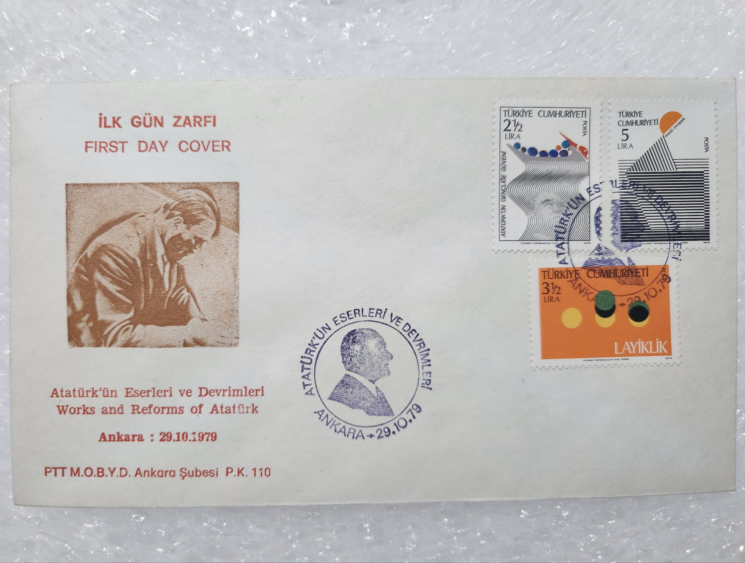 1000032211-scaled.jpg 1979 Atatürk Devrimleri Zarf FDC ilk Gün Zarfı - Görsel 1