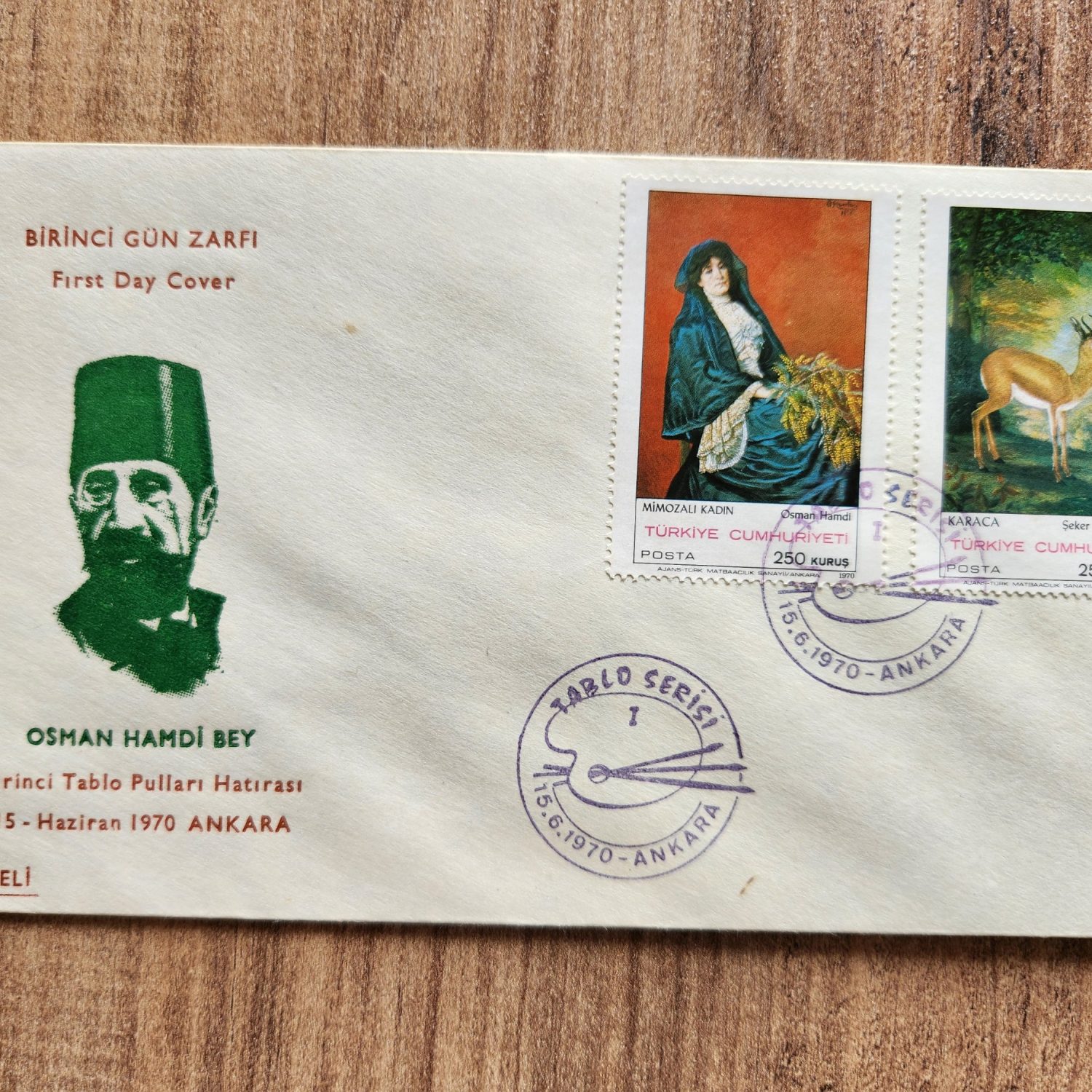 1970 Osman Hamdi Bey Zarf FDC İlk Gün