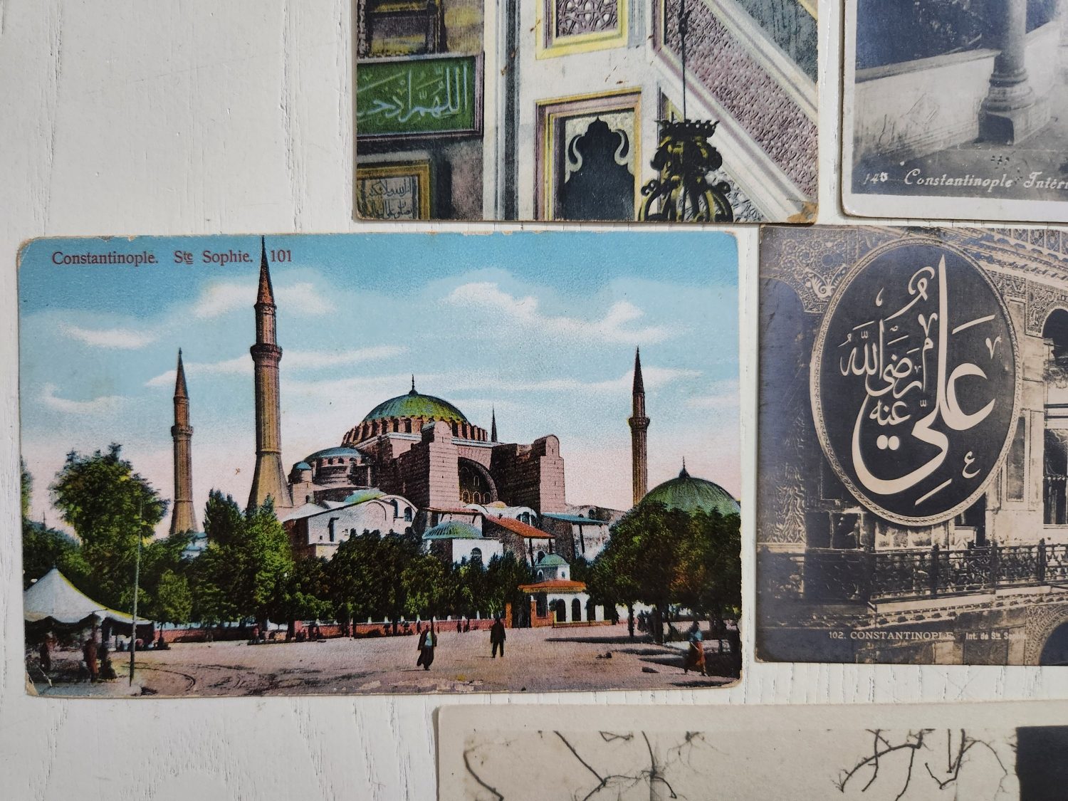 5 Adet Osmanlıca İstanbul Camileri Orijinal Osmanlı dönemine ait Osmanlıca - Görsel 3