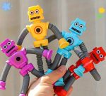 Işıksız Vantuz Yapışkan Teleskobik Robot Eğitici Figür Oyuncak - Görsel 4