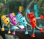 Işıksız Vantuz Yapışkan Teleskobik Robot Eğitici Figür Oyuncak