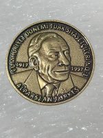 Alparslan Türkeş Pirinç Madalyon 3.5cm Çap