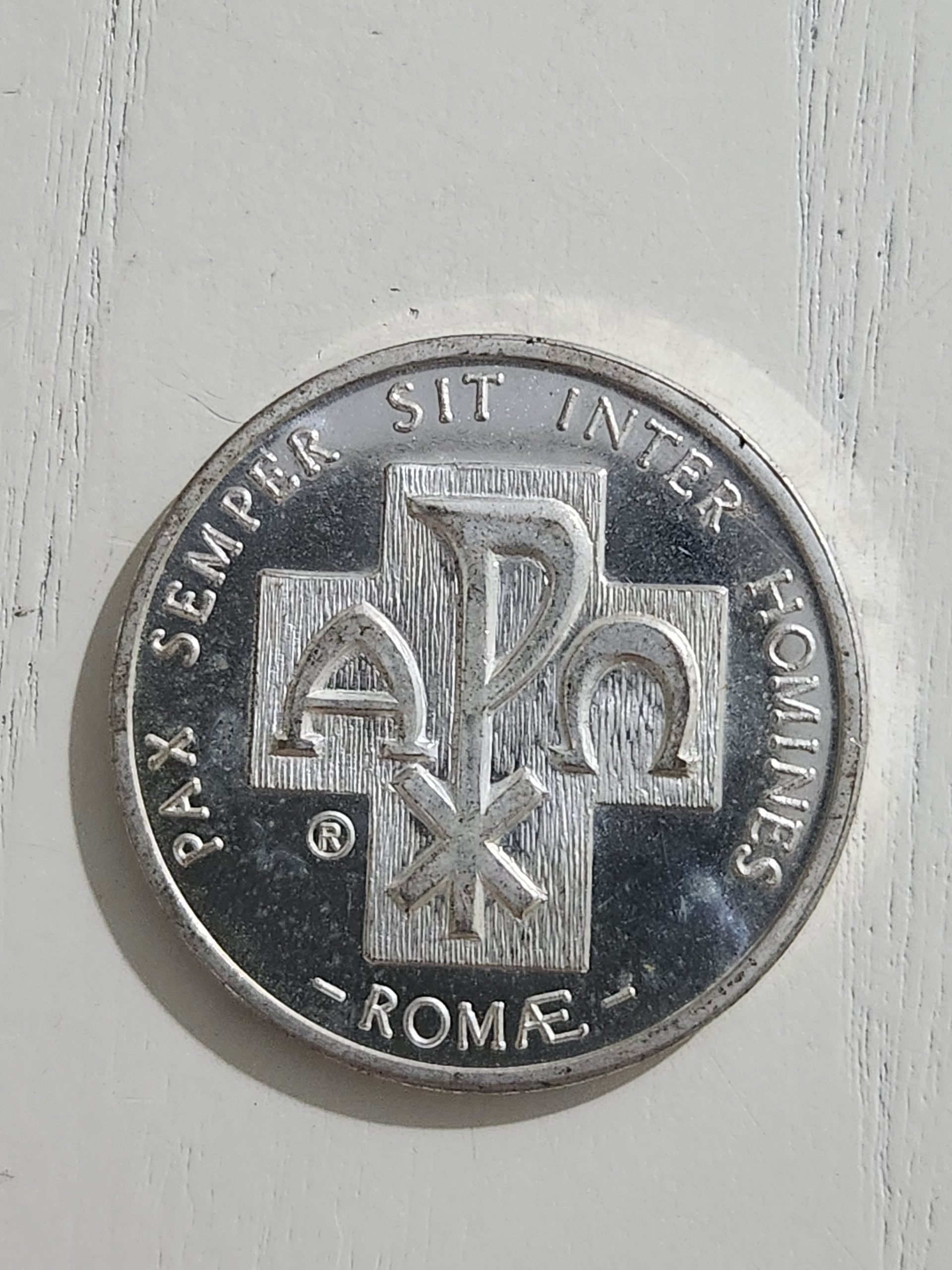 1000038657-scaled.jpg 3.5cm Çap Nadir Roma İnsanlar için barış hatıra Madalya - Görsel 1