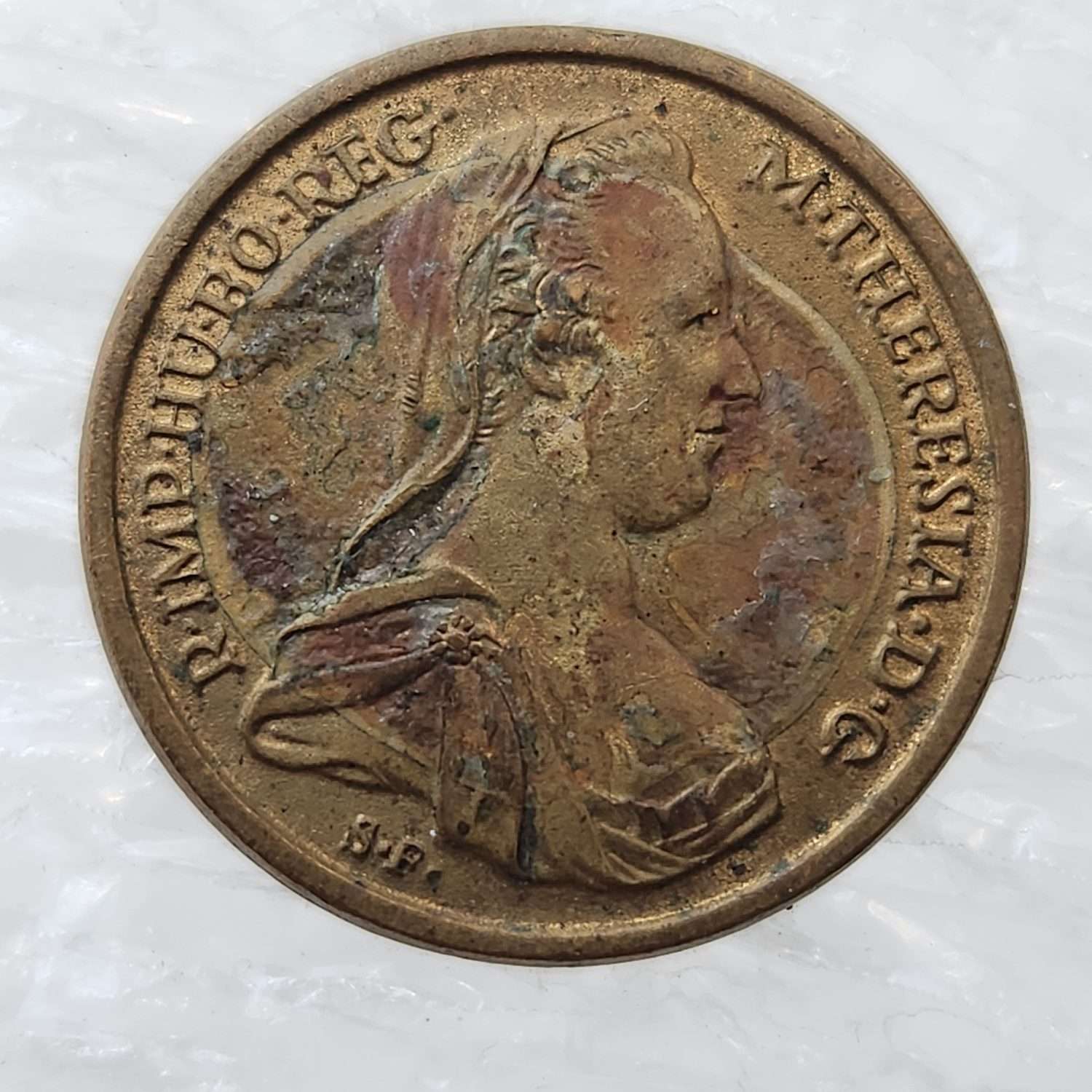 Maria Theresia Madalya 2cm Çap Antika