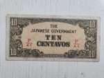 1942 Japonya İsgal Parası Nadir Temiz 10 Centavos