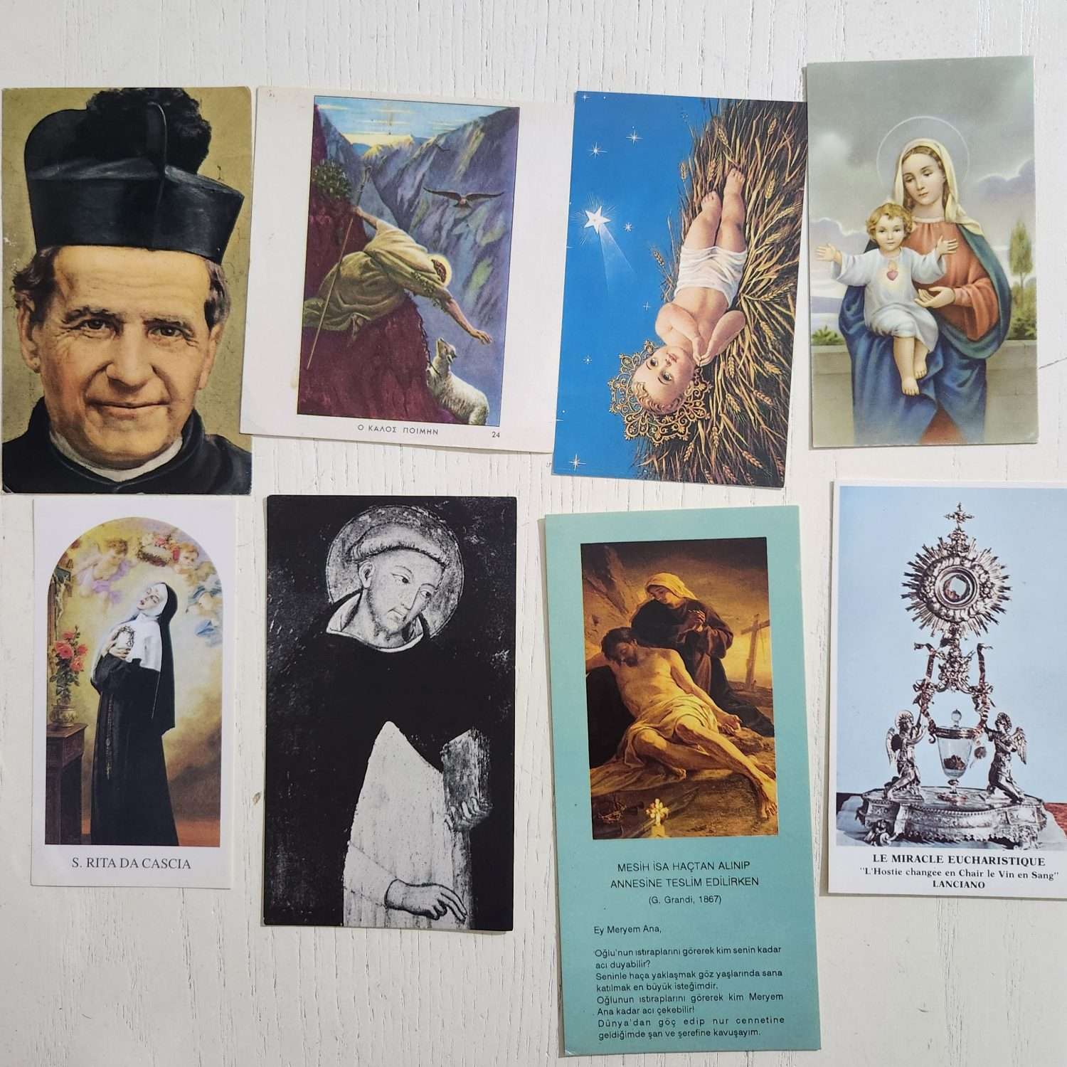 8 Adet Kilise Kartları Dini Kiliseden çıkma