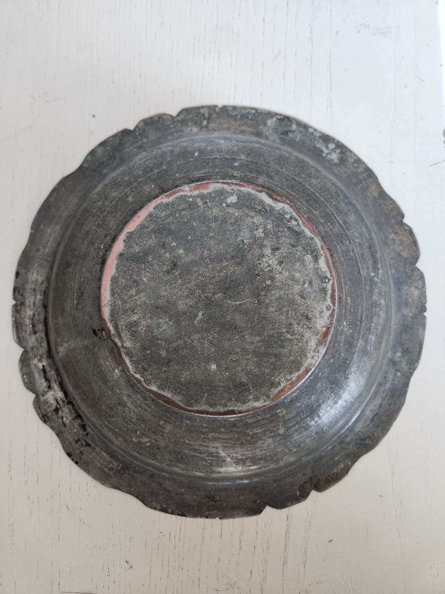 Osmanlı Dönem Bakır 22cm Tabak - Görsel 3
