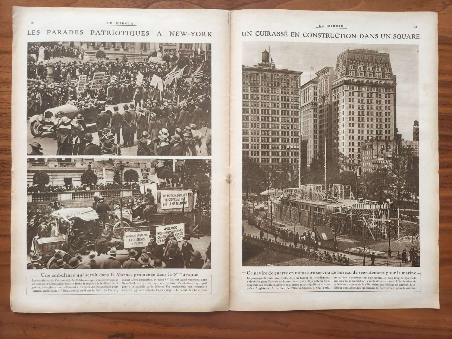 Le Miroir 1917 Tarih Dergisi 16 Sayfa Nadir - Görsel 2