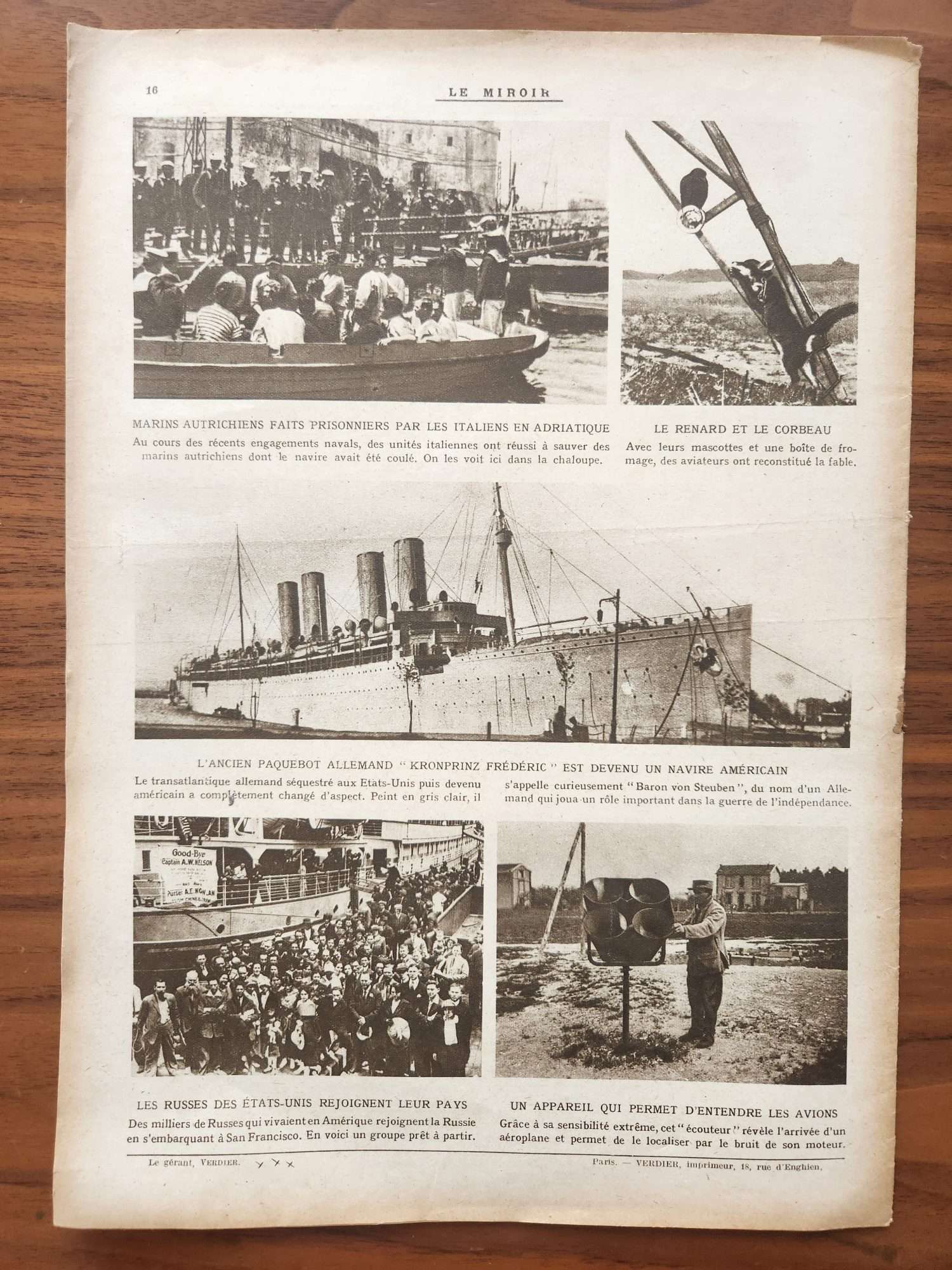 Le Miroir 1917 Tarih Dergisi 16 Sayfa Nadir - Görsel 3