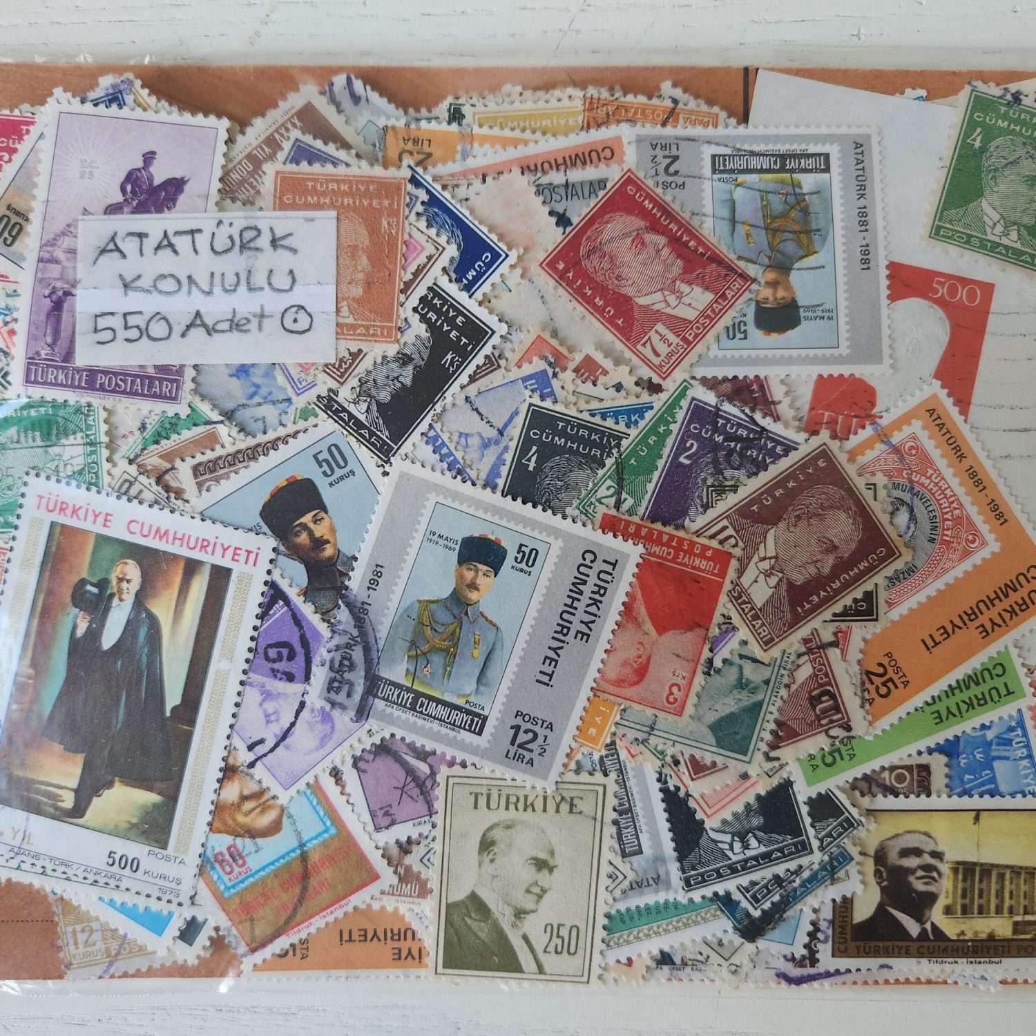 550 Adet Atatürk Pulları Posta Pul Koleksiyonu
