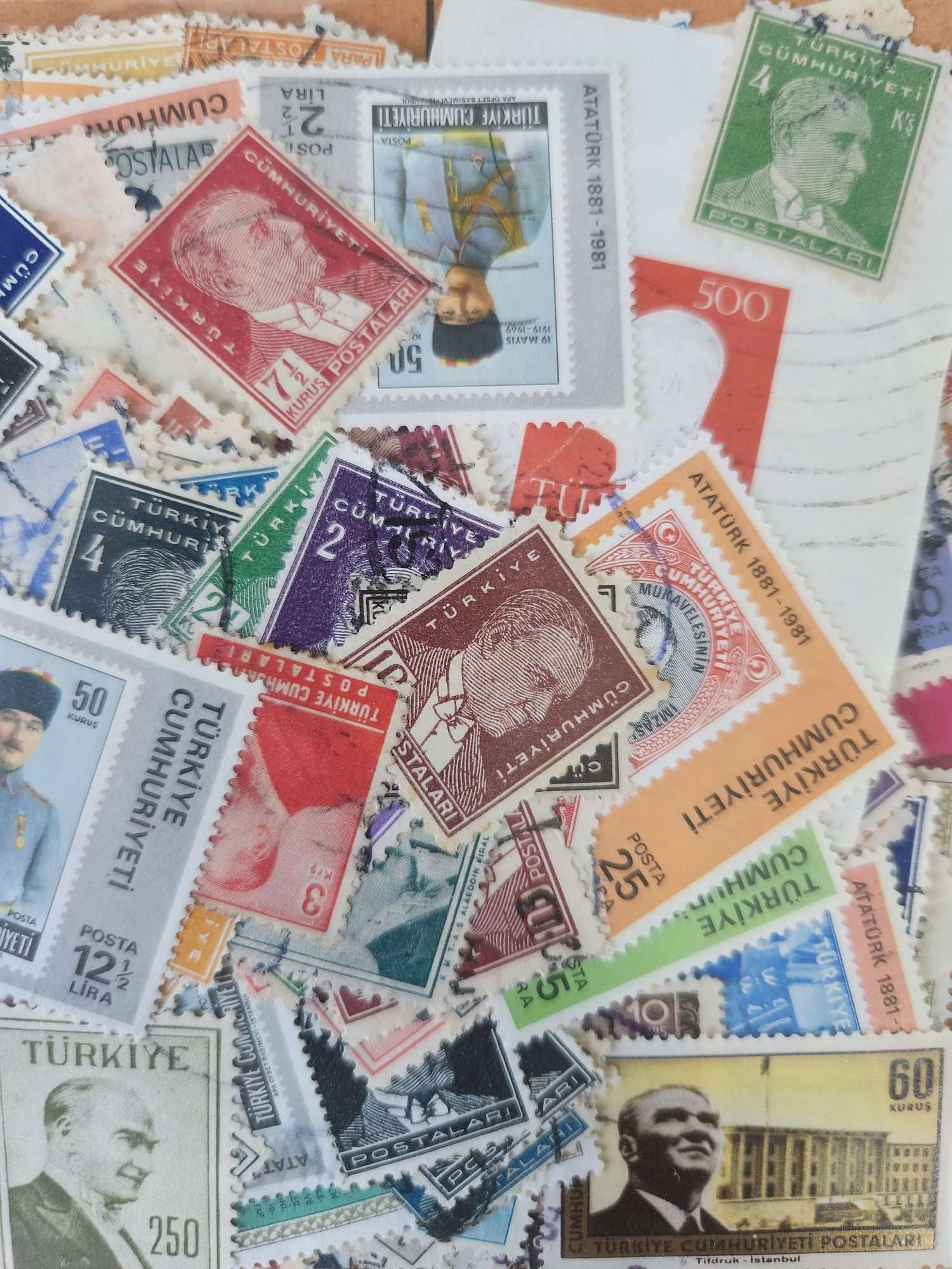 550 Adet Atatürk Pulları Posta Pul Koleksiyonu - Görsel 2