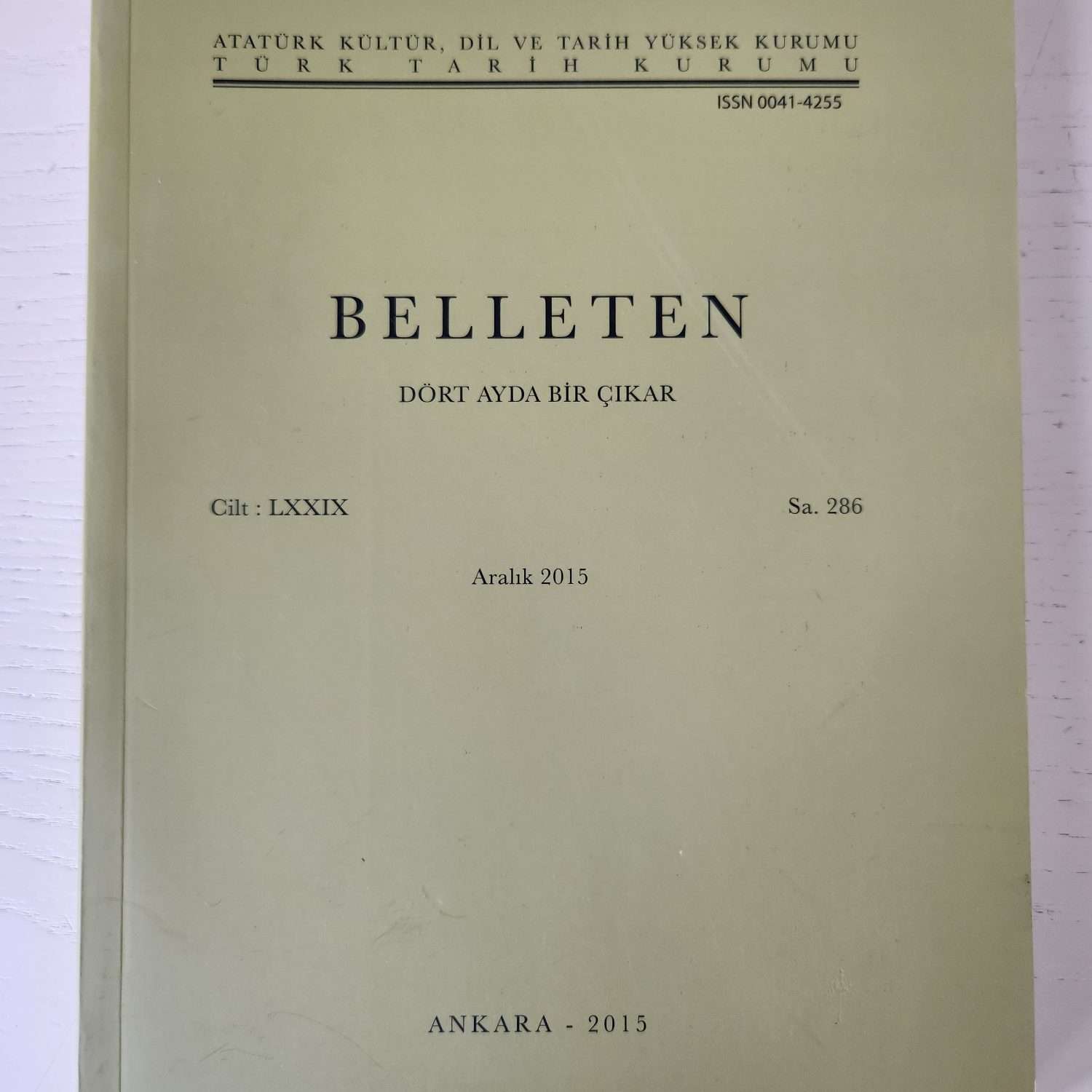2015 Belleten Dergi Tarih Temiz