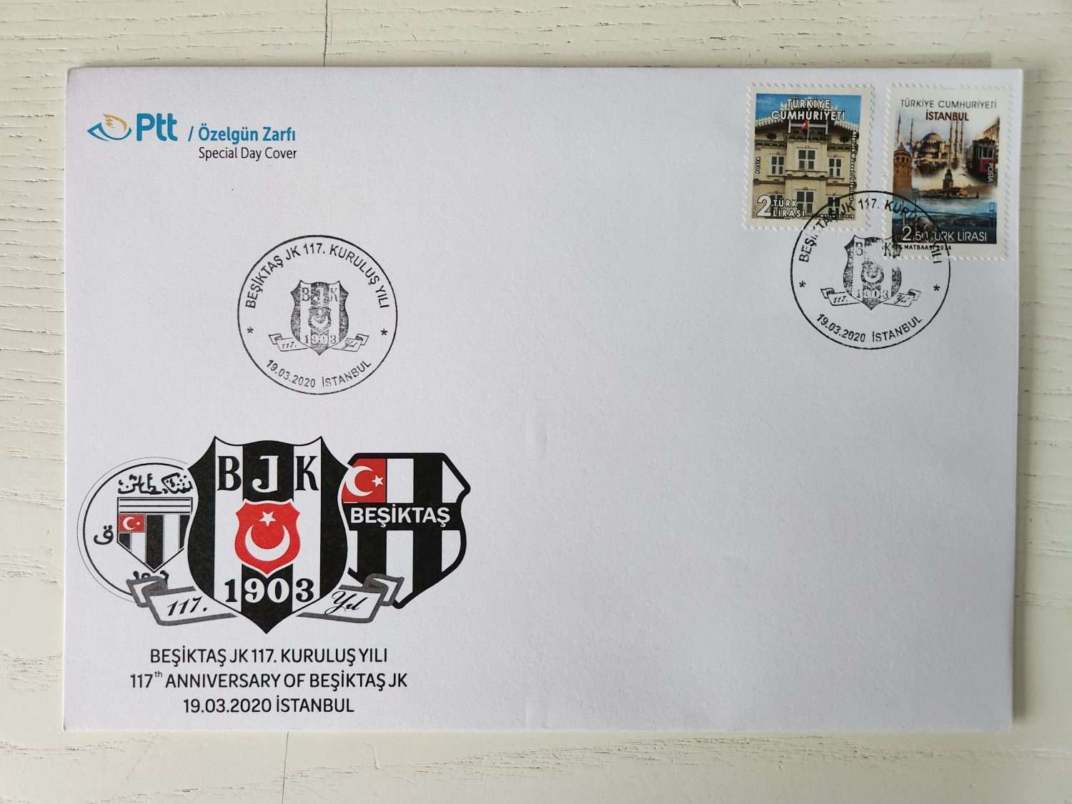 Beşiktaş İlk Gün Zarfı 2020 Tarihli - Görsel 3