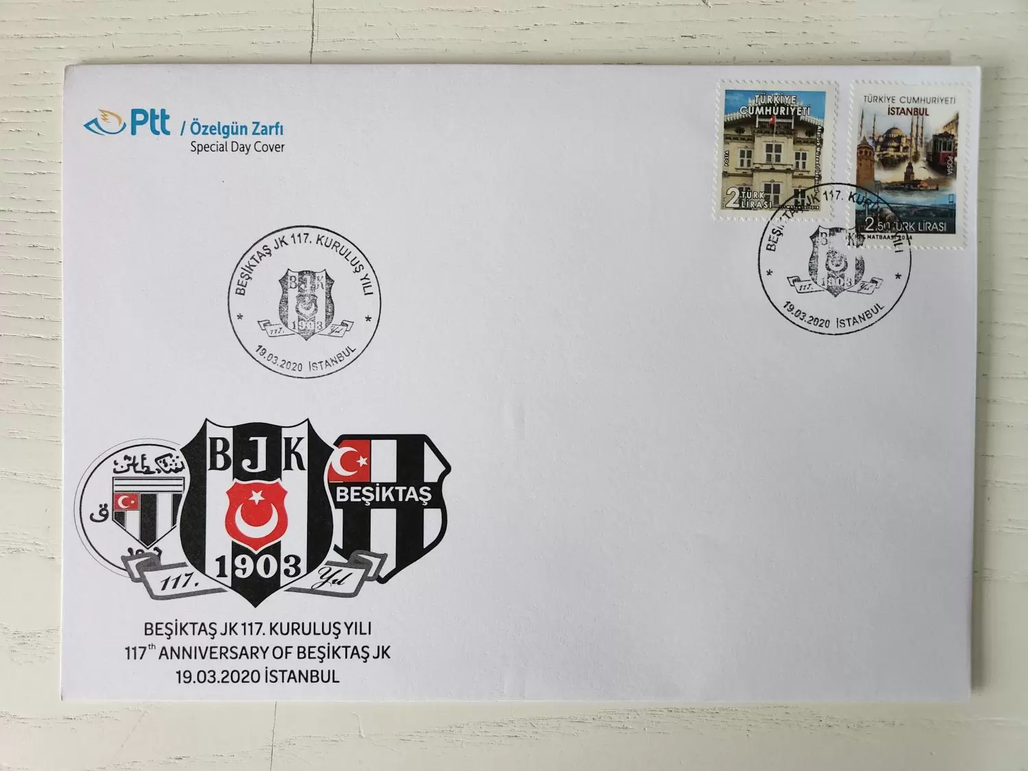 Beşiktaş İlk Gün Zarfı 2020 Tarihli - Görsel 3