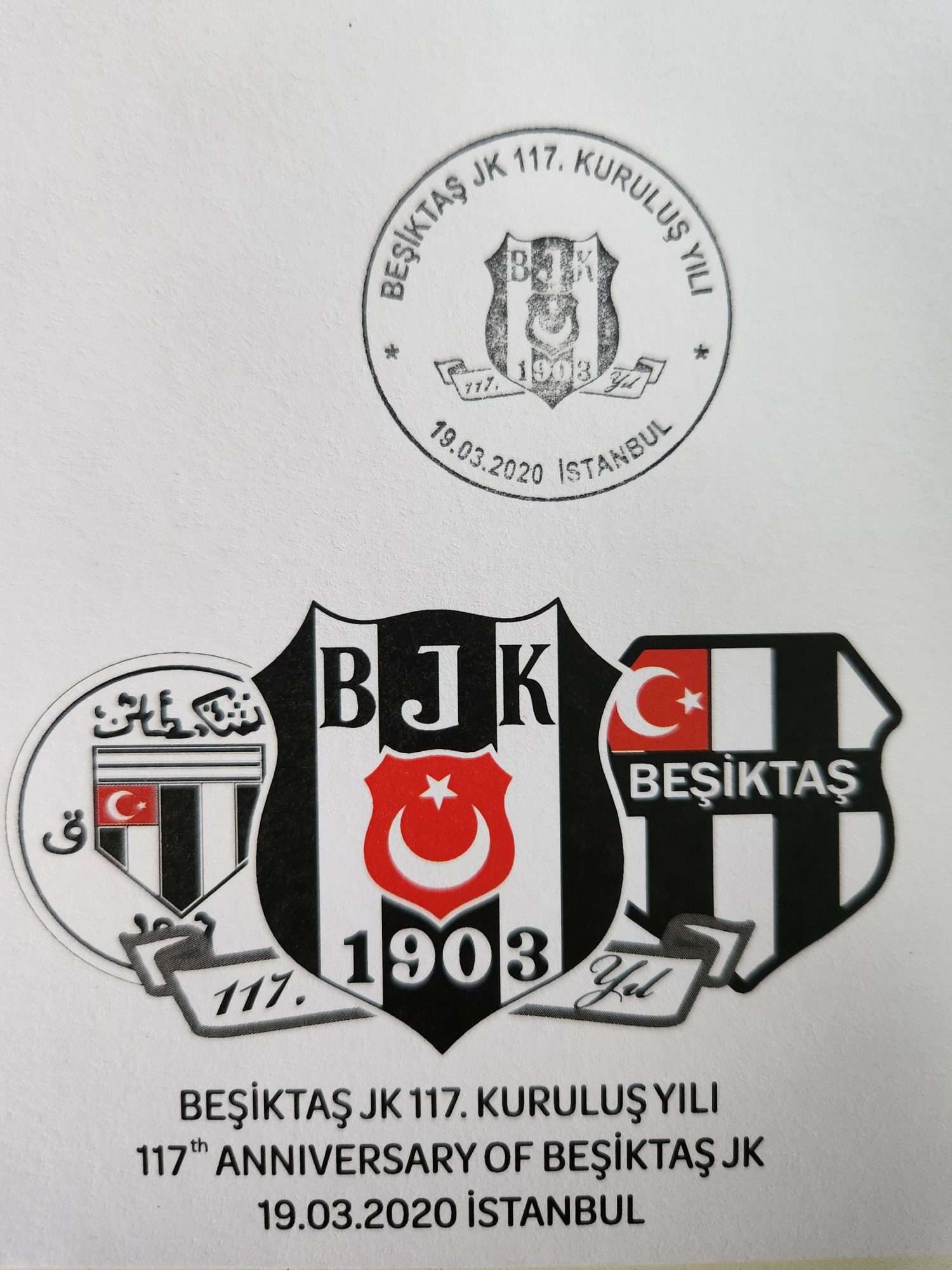 Beşiktaş İlk Gün Zarfı 2020 Tarihli - Görsel 2