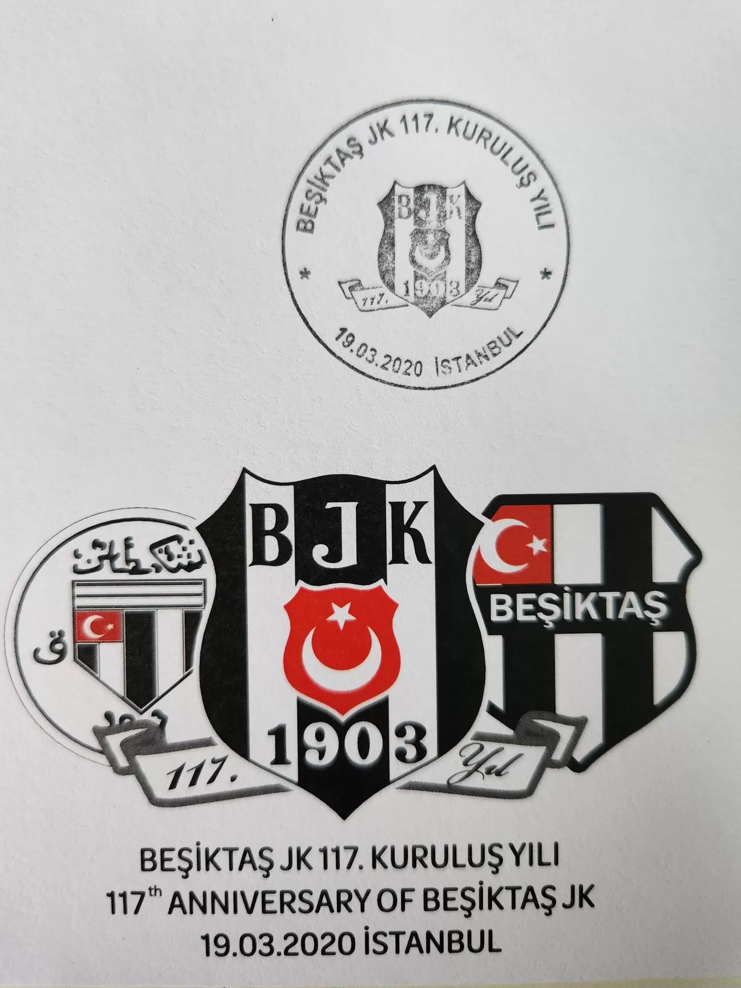 Beşiktaş İlk Gün Zarfı 2020 Tarihli - Görsel 2