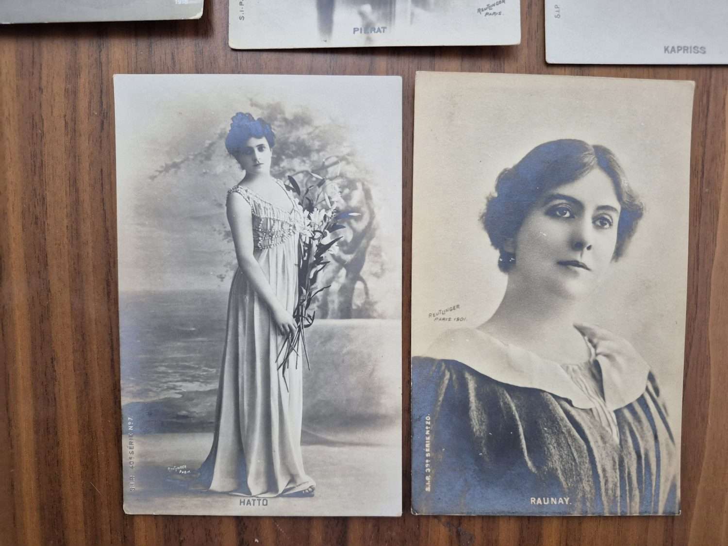5 Adet 1900ler Fransız Kadın Kartpostal - Görsel 2