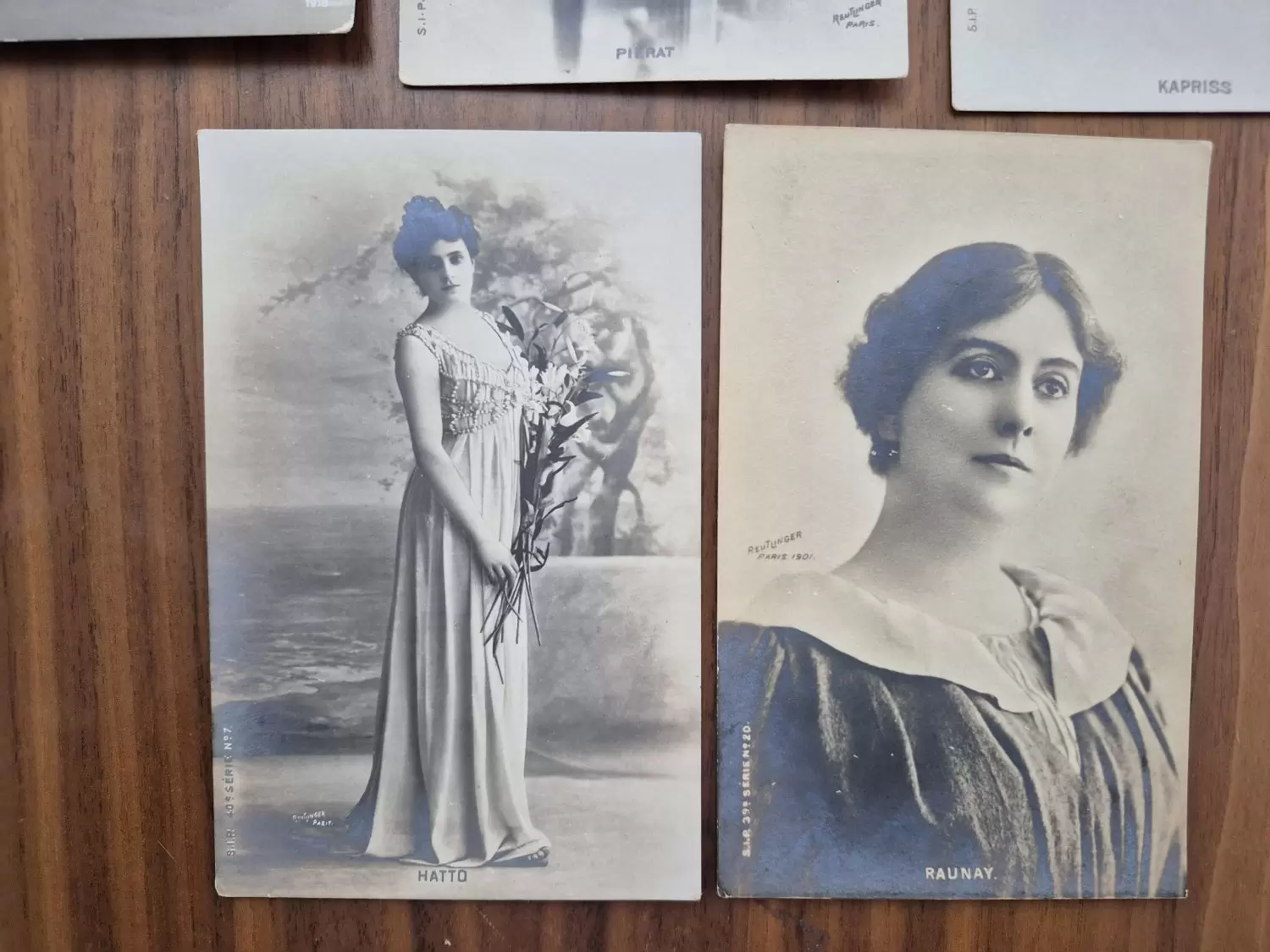 5 Adet 1900ler Fransız Kadın Kartpostal - Görsel 2