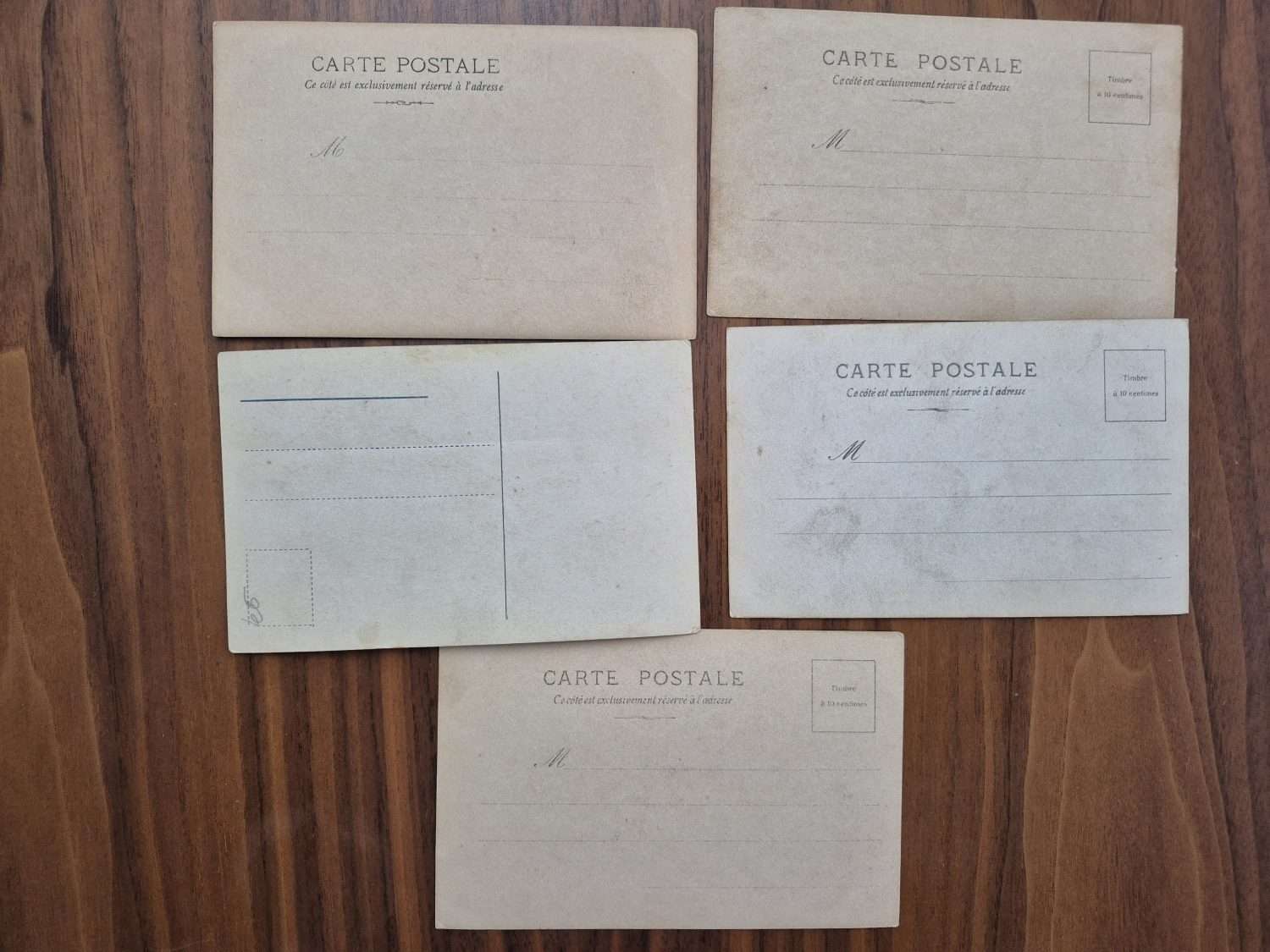 5 Adet 1900ler Fransız Kadın Kartpostal - Görsel 4